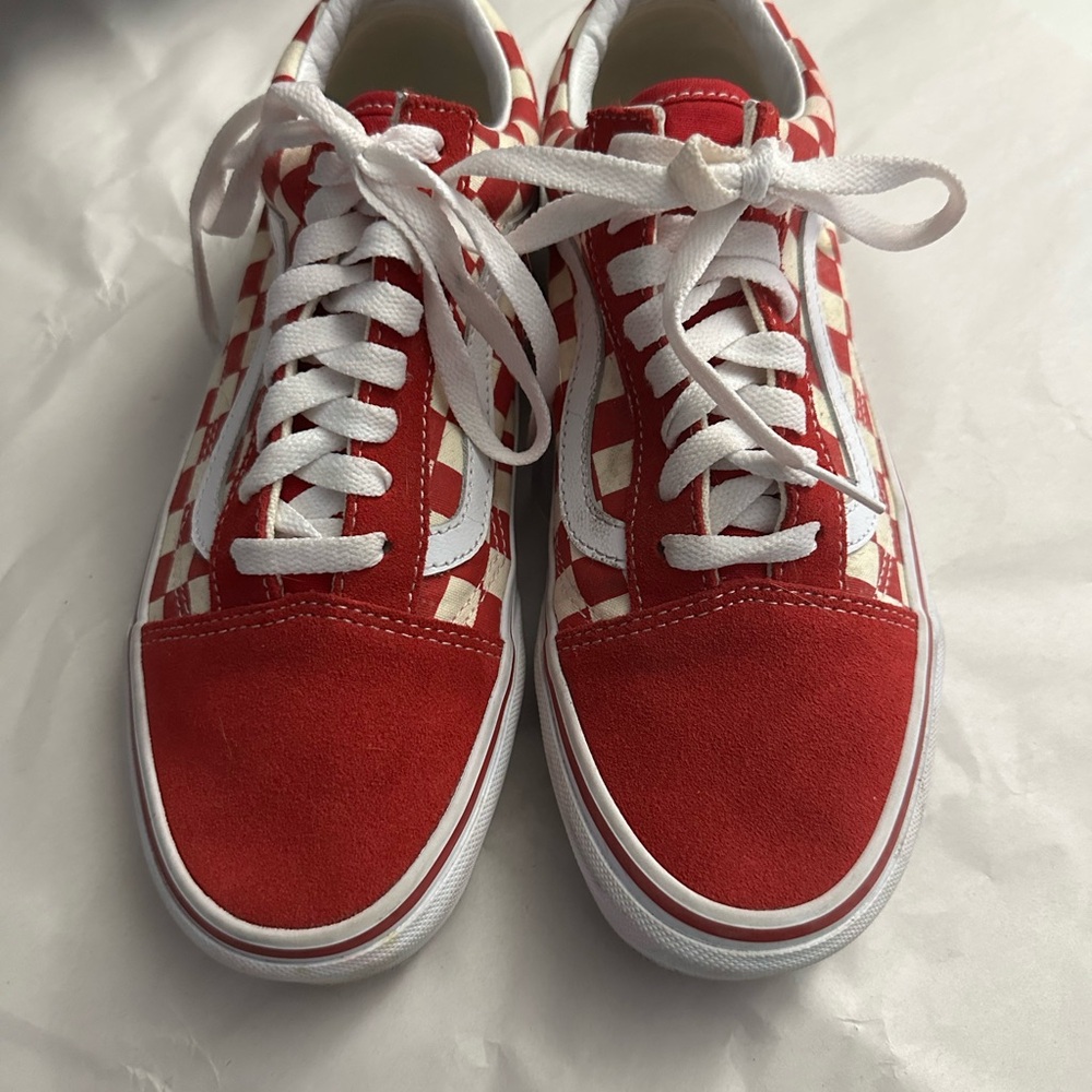 Vans Red Checkerboard Sneakers